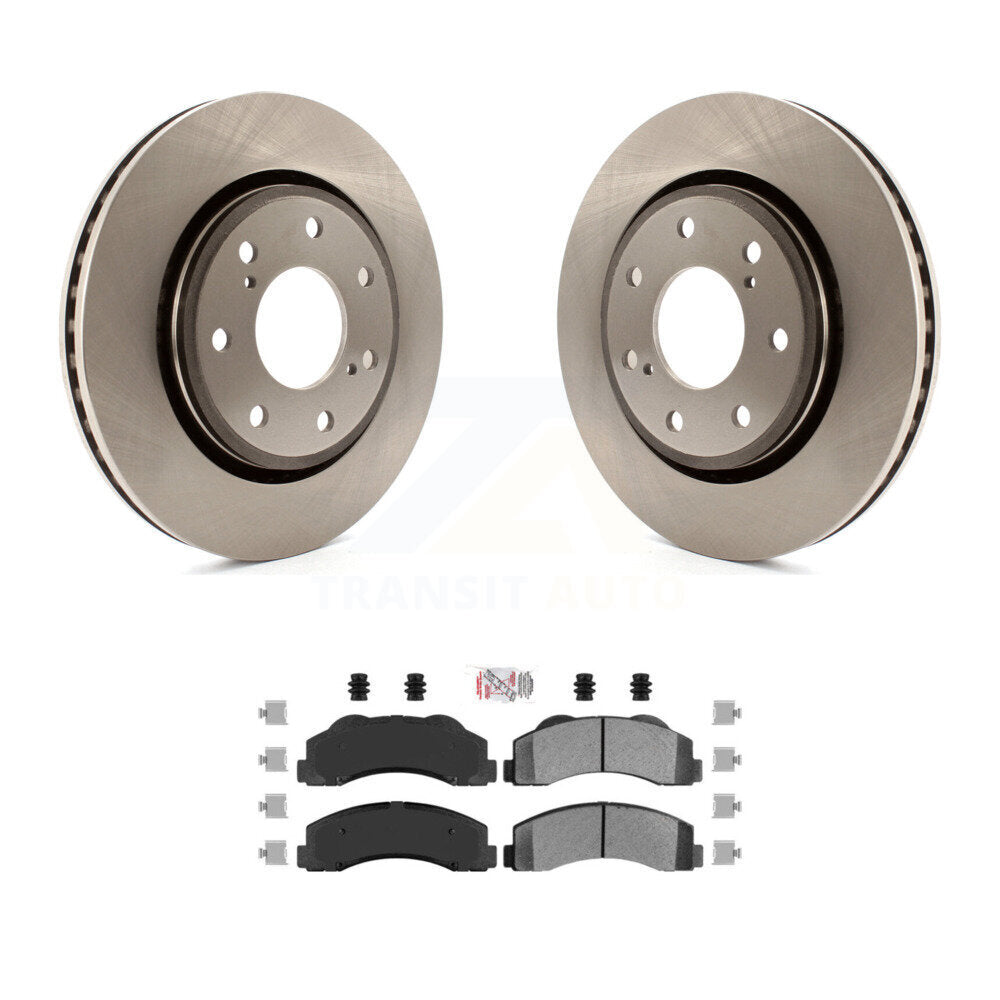 Front Disc Brake Rotor & Semi-Metallic Pad Kit For 2010-2014 Ford F-150 With 7 Lug Wheels K8A-106970