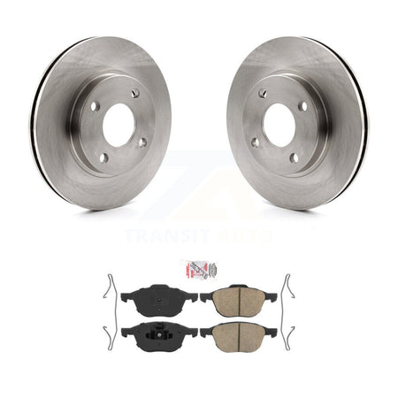 Front Disc Brake Rotor Ceramic Pad Kit For 2004 Ford Focus LX/Mid/High/SE/ZTS/ZTW/ZX3/ZX5 K8A-107007