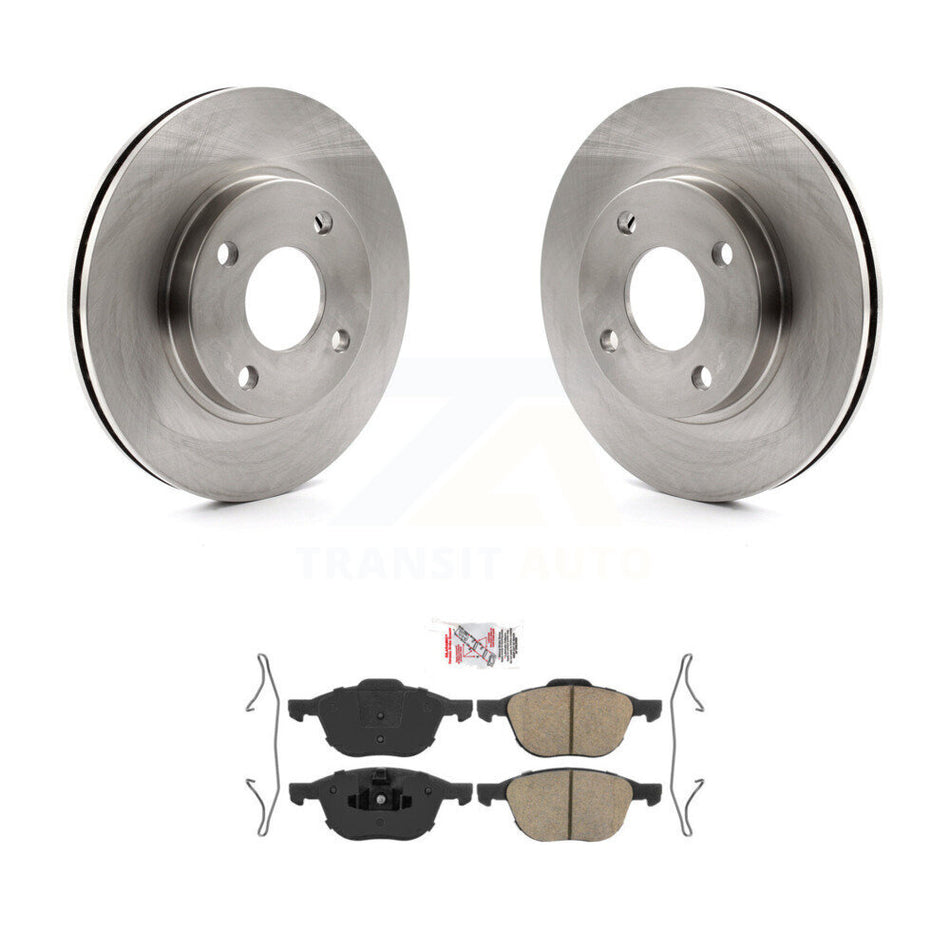 Front Disc Brake Rotor Ceramic Pad Kit For 2004 Ford Focus LX/Mid/High/SE/ZTS/ZTW/ZX3/ZX5 K8A-107007