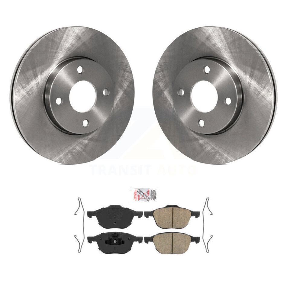 Front Disc Brake Rotors And Ceramic Pads Kit For 2005-2007 Ford Focus K8A-107011