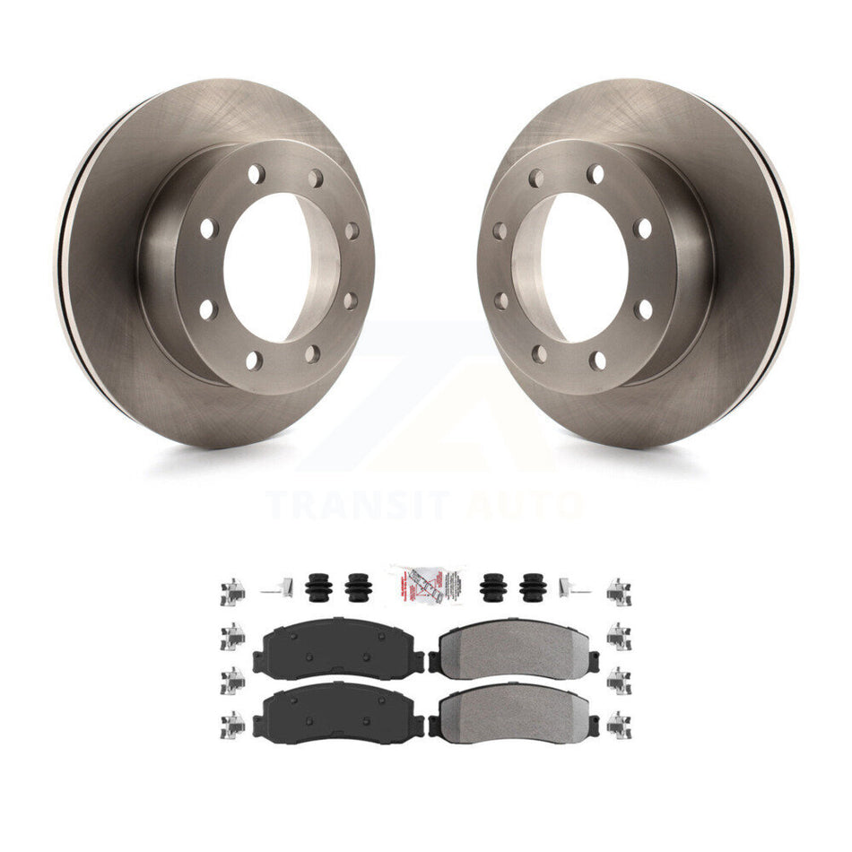 Front Brake Rotor & Semi-Metallic Pad Kit For Ford F-350 Super Duty With Dual Rear Wheels K8A-107019