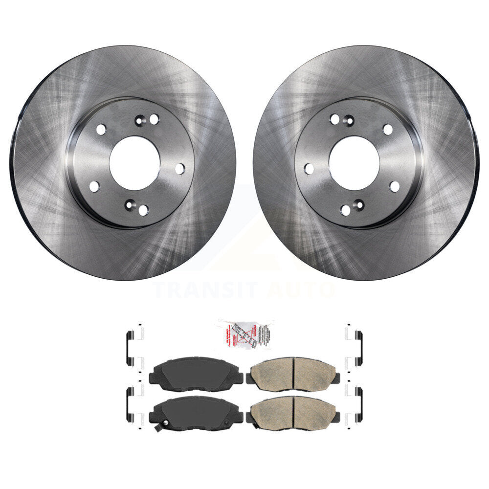 Front Disc Brake Rotors And Ceramic Pads Kit For 2011 Honda Civic GX K8A-107064