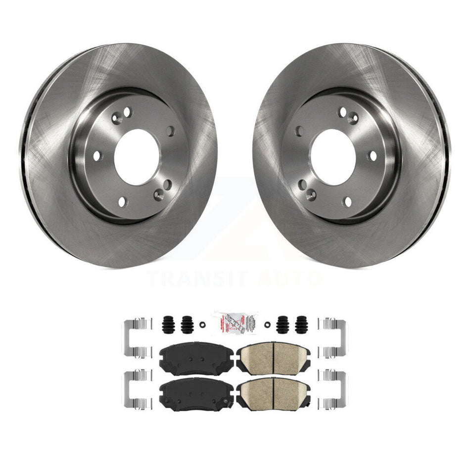 Front Disc Brake Rotors And Ceramic Pads Kit For 2006-2010 Hyundai Sonata 2.4L K8A-107068