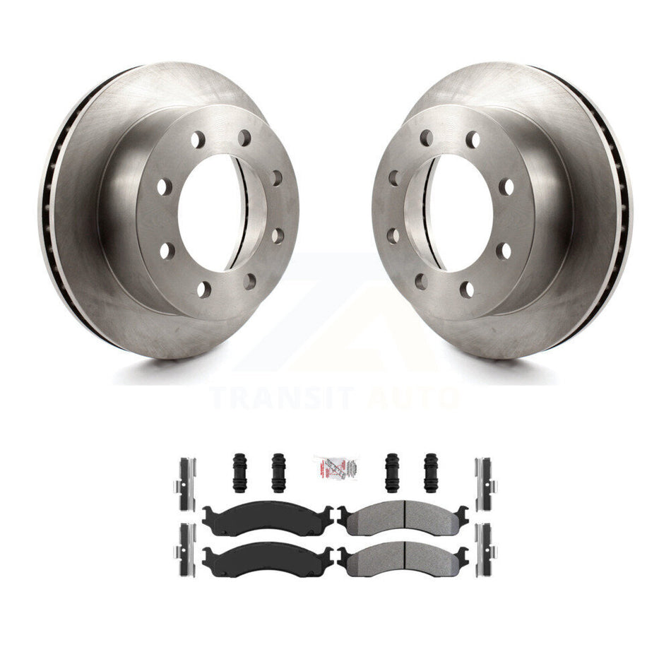 Front Disc Brake Rotors And Semi-Metallic Pads Kit For Dodge Ram 2500 3500 Van K8A-107069