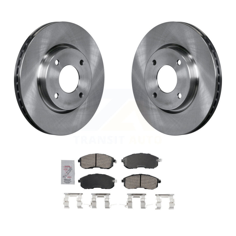 Front Disc Brake Rotors And Ceramic Pads Kit For Nissan Versa K8A-107077