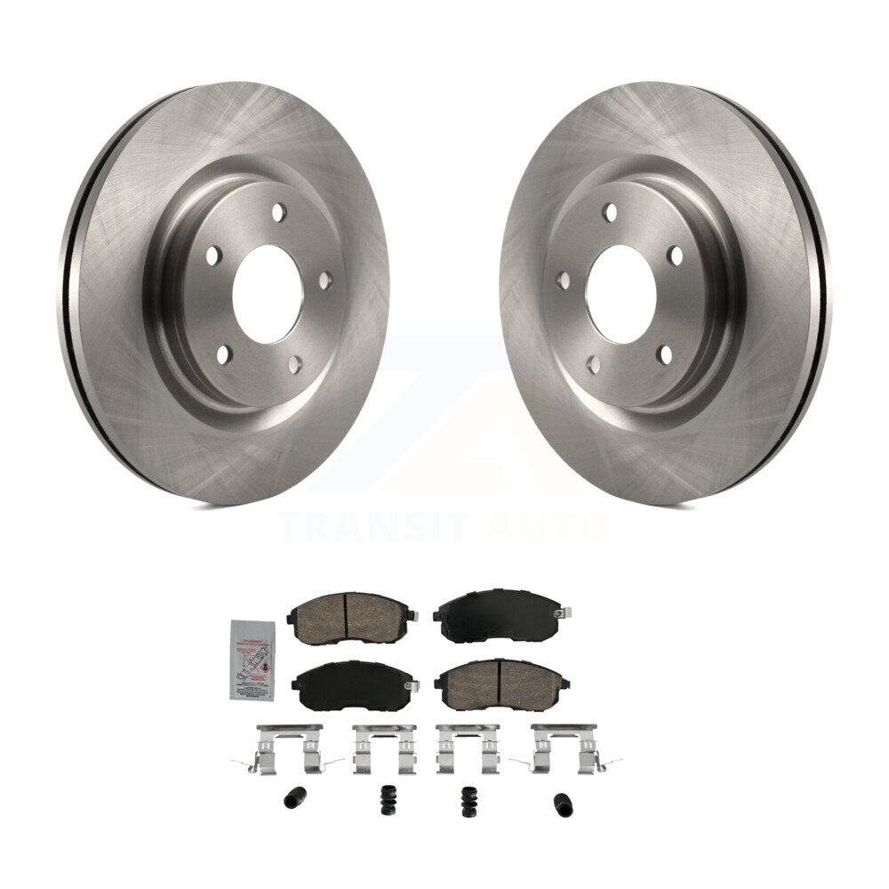 Front Disc Brake Rotors And Ceramic Pads Kit For 2017-2019 Nissan Sentra Turbocharged K8A-107080