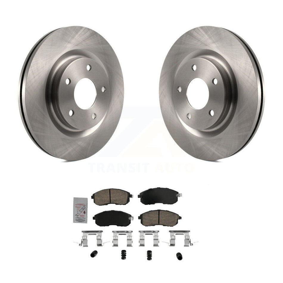 Front Disc Brake Rotors And Ceramic Pads Kit For 2017-2019 Nissan Sentra Turbocharged K8A-107080