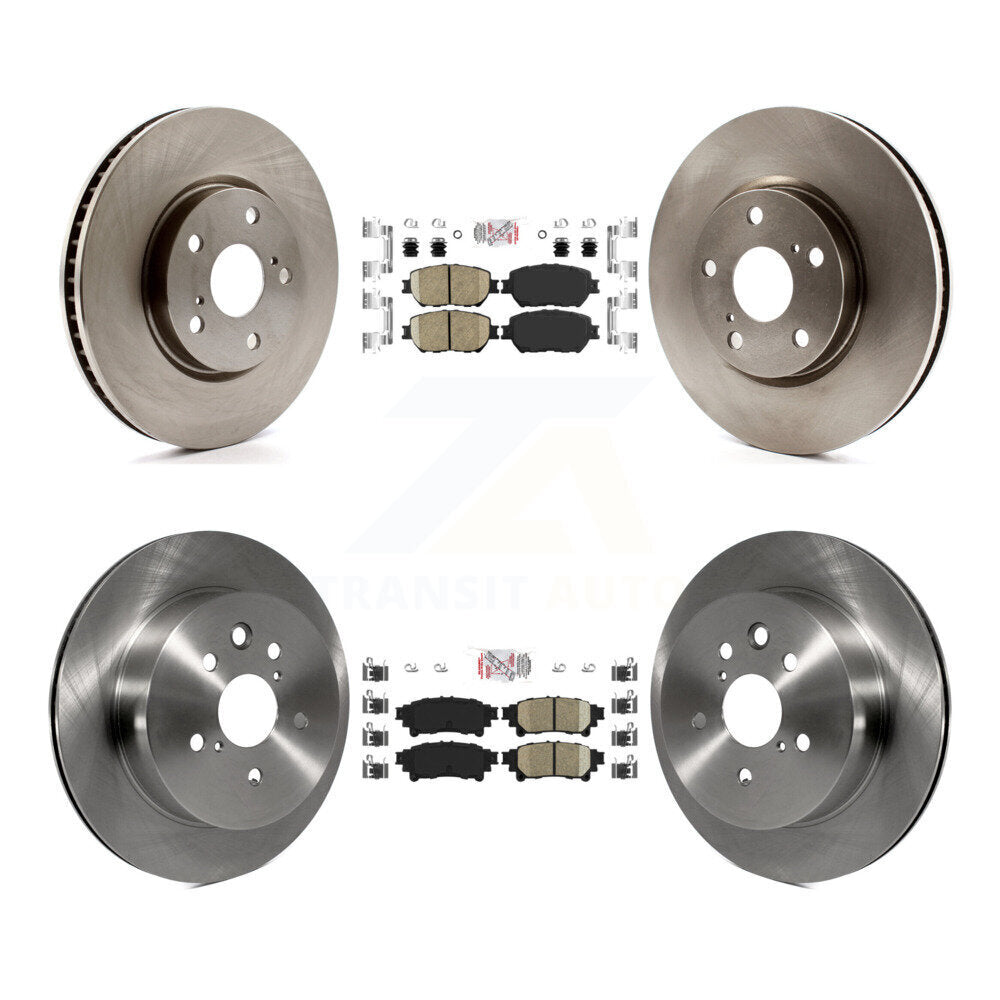 Front Rear Ceramic Pads And Disc Brake Rotors Kit (6Pc) For 2014 Lexus IS250 C F Sport K8A-107104