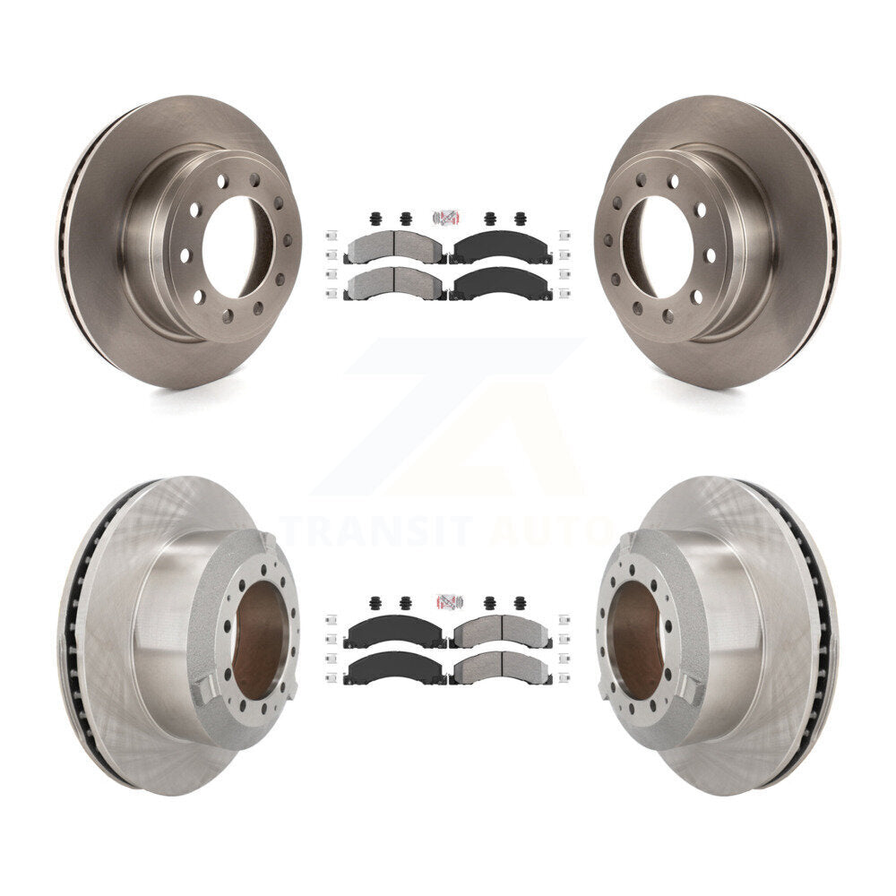 Front Rear Semi-Metallic Pad Brake Rotor Kit For Ram Dodge Sterling Truck 4500 5500 45 55 K8A-107131