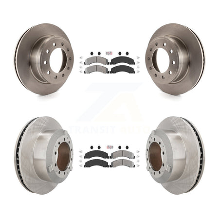 Front Rear Semi-Metallic Pad Brake Rotor Kit For Ram Dodge Sterling Truck 4500 5500 45 55 K8A-107131