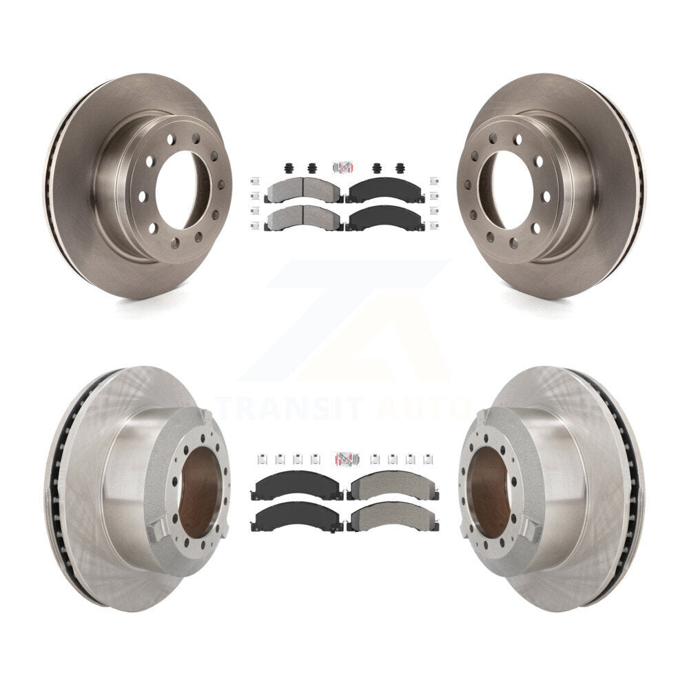 Front Rear Semi-Metallic Pad Brake Rotor Kit For Ram Dodge Sterling Truck 4500 5500 45 55 K8A-107132