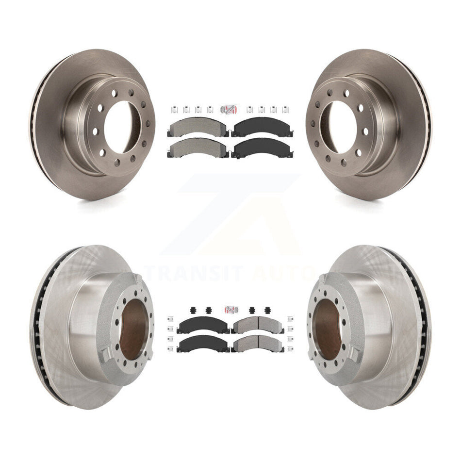 Front Rear Semi-Metallic Pad Brake Rotor Kit For Ram Dodge Sterling Truck 4500 5500 45 55 K8A-107133