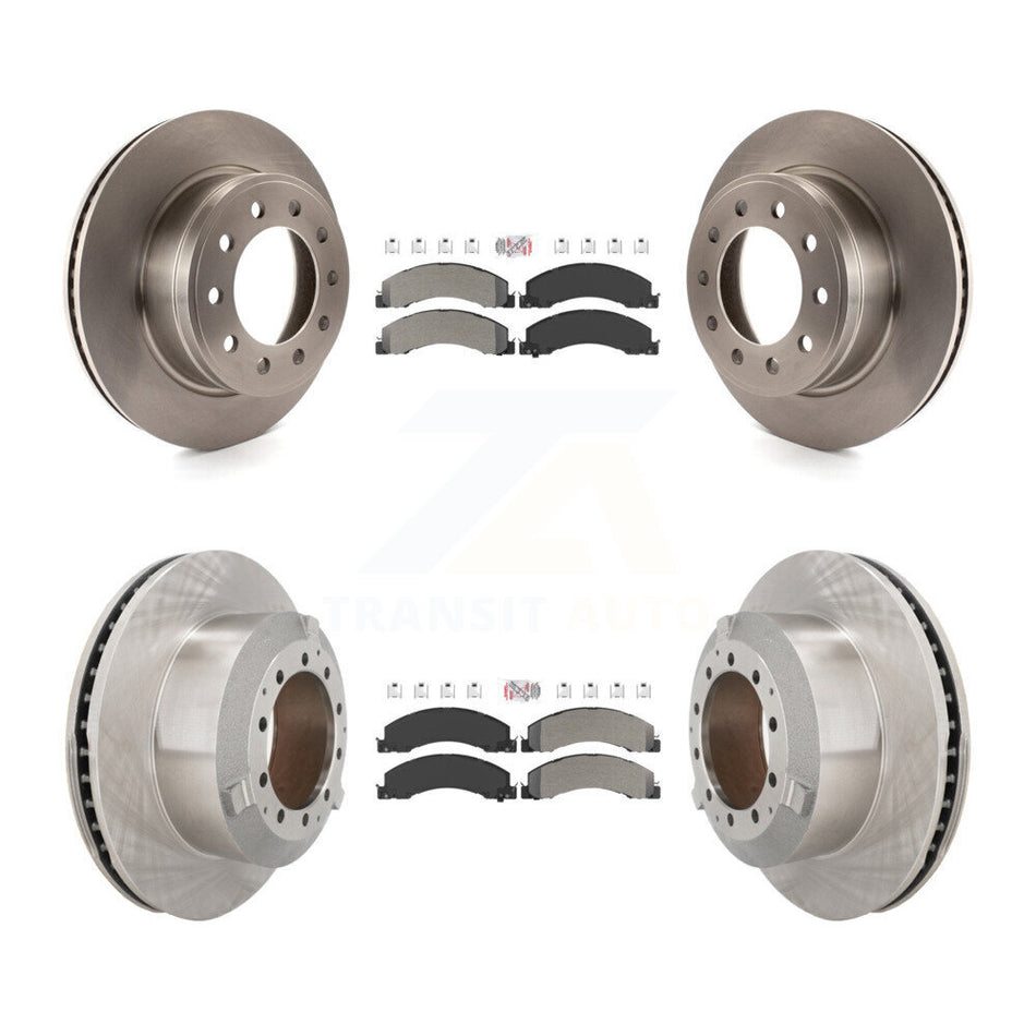 Front Rear Semi-Metallic Pad Brake Rotor Kit For Ram Dodge Sterling Truck 4500 5500 45 55 K8A-107134