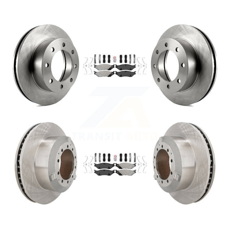 Front Rear Semi-Metallic Pad Brake Rotors Kit For Ford F-450 Super Duty With 8 Lug Wheels K8A-107135