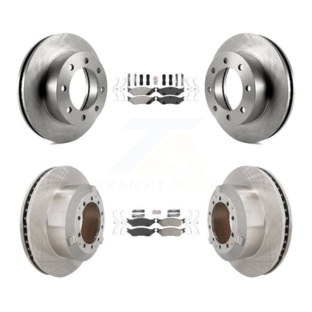 Front Rear Semi-Metallic Pad Brake Rotors Kit For Ford F-450 Super Duty With 8 Lug Wheels K8A-107136