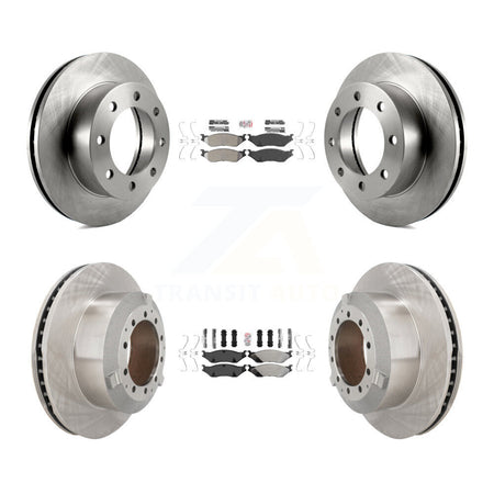 Front Rear Semi-Metallic Pad Brake Rotors Kit For Ford F-450 Super Duty With 8 Lug Wheels K8A-107137