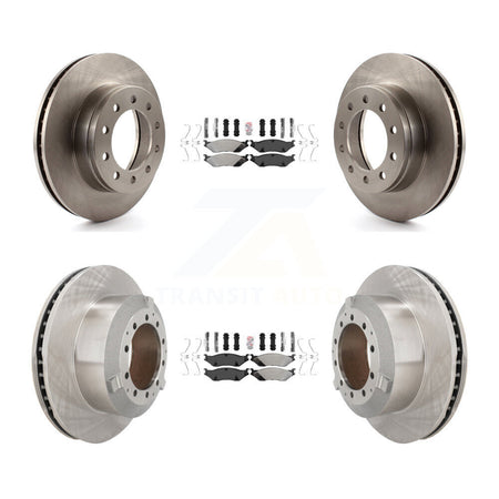 Front Rear Semi-Metallic Pad Brake Rotors Kit For Ford F-450 Super Duty F-550 CF500 CF600 K8A-107139