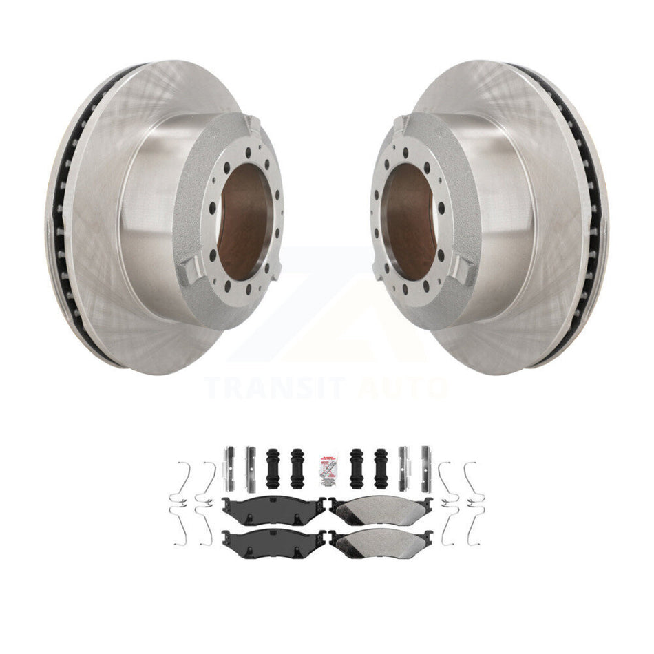 Rear Brake Rotor & Semi-Metallic Pad Kit For Ford F-450 Super Duty F-550 International IC K8A-107164
