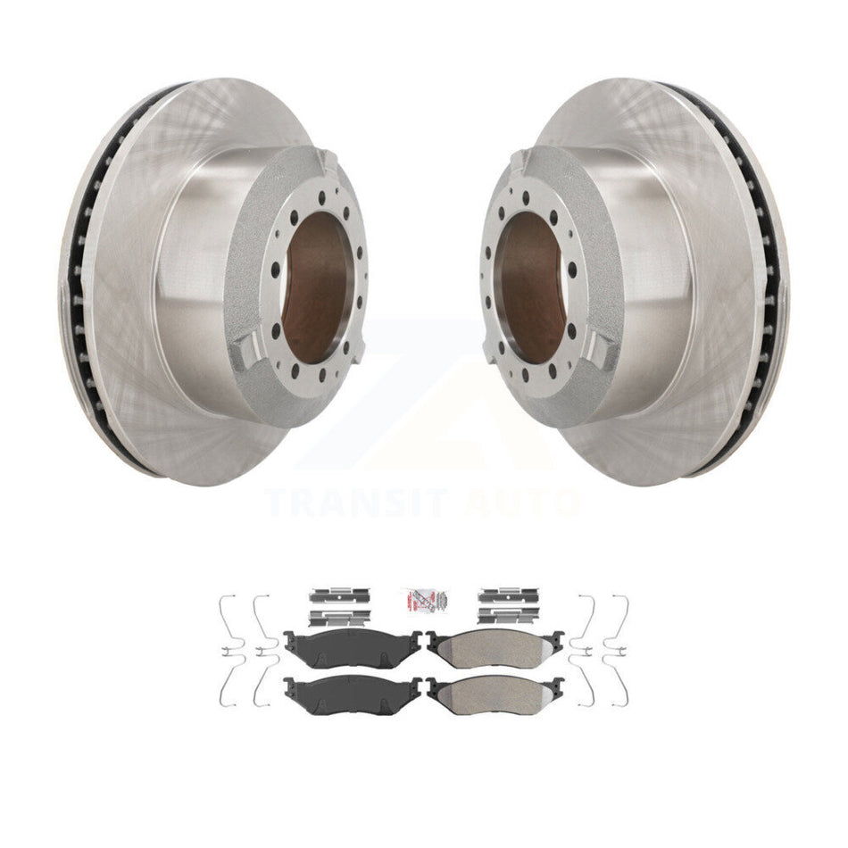Rear Brake Rotor & Semi-Metallic Pad Kit For Ford F-450 Super Duty F-550 International IC K8A-107165