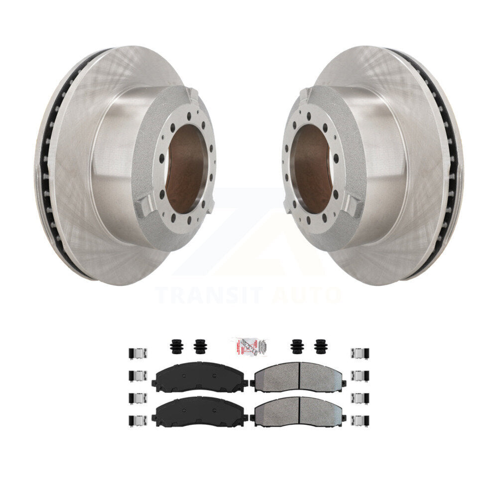 Rear Brake Rotors Semi-Metallic Pad Kit For 2015-2016 Ford F-350 Super Duty Cab & Chassis K8A-107166