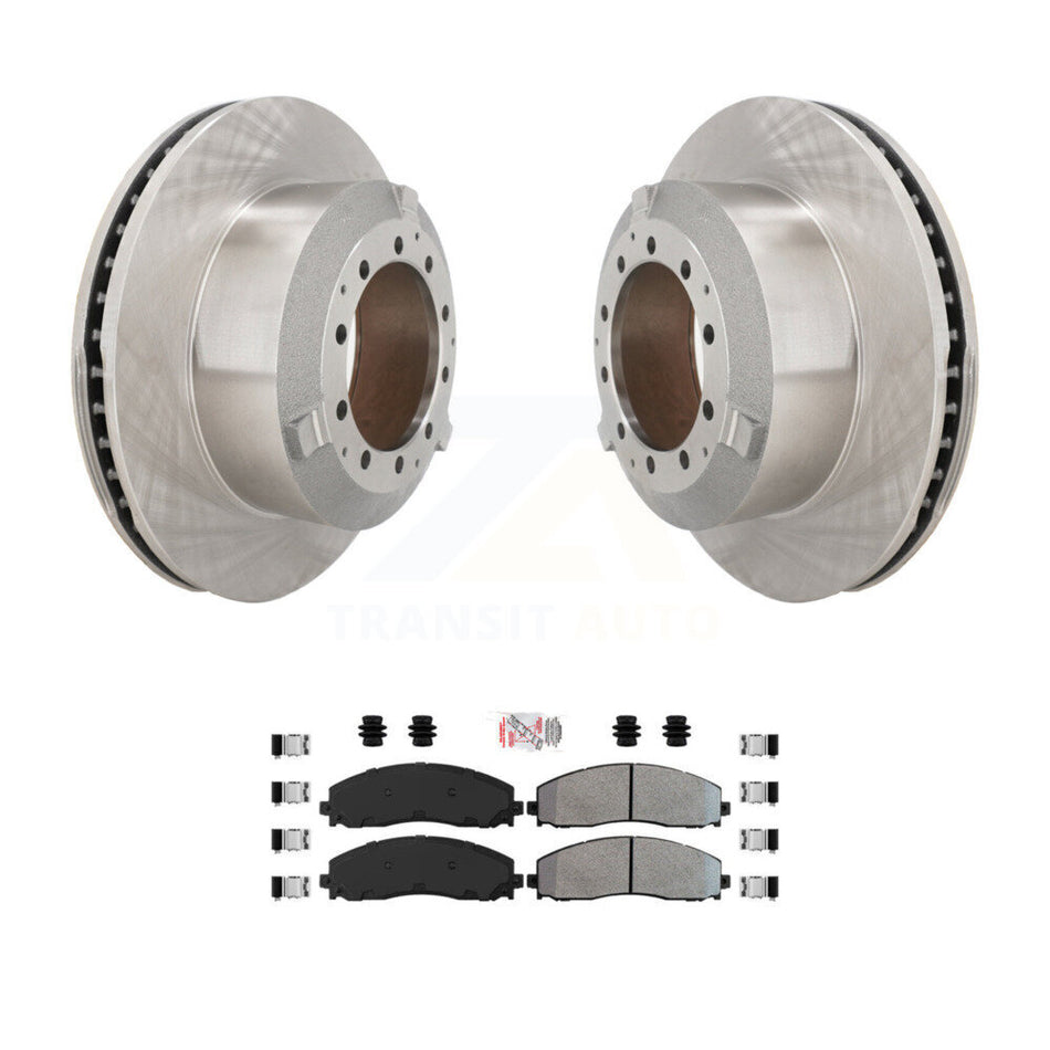 Rear Brake Rotors Semi-Metallic Pad Kit For 2015-2016 Ford F-350 Super Duty Cab & Chassis K8A-107166