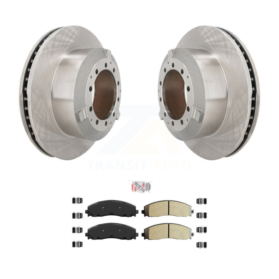 Rear Brake Rotors Semi-Metallic Pad Kit For 2015-2016 Ford F-350 Super Duty Cab & Chassis K8A-107167