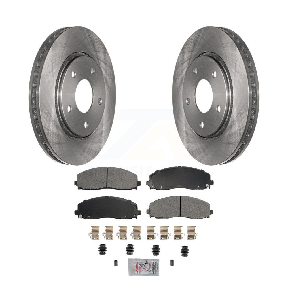 Front Disc Brake Rotors And Semi-Metallic Pads Kit For Dodge Grand Caravan K8A-107208