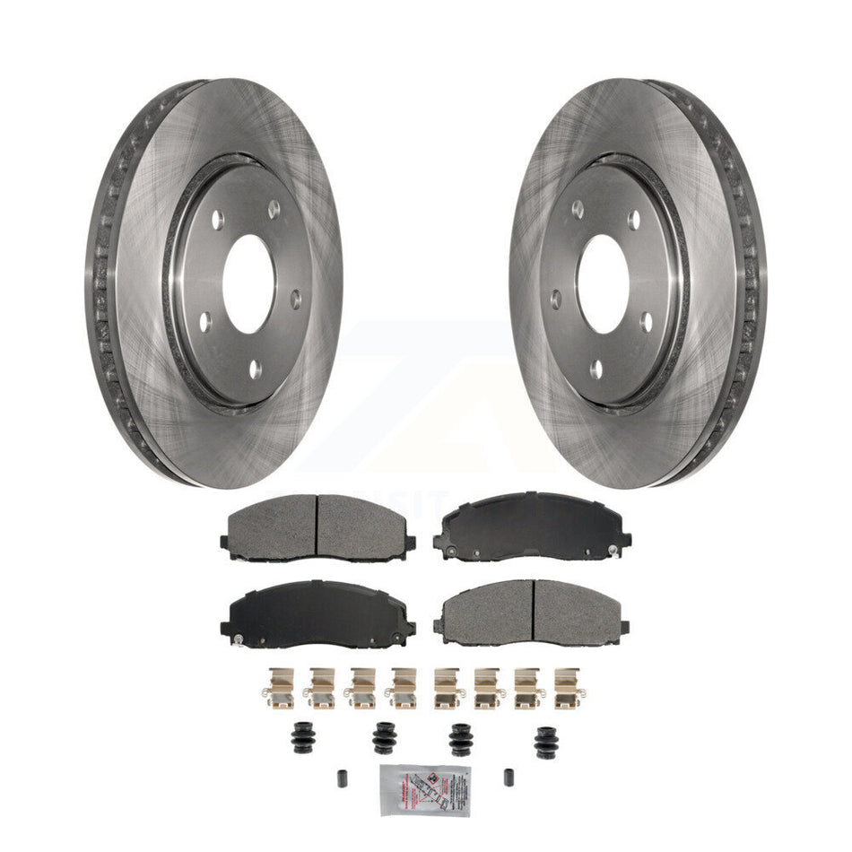 Front Disc Brake Rotors And Semi-Metallic Pads Kit For Dodge Grand Caravan K8A-107208