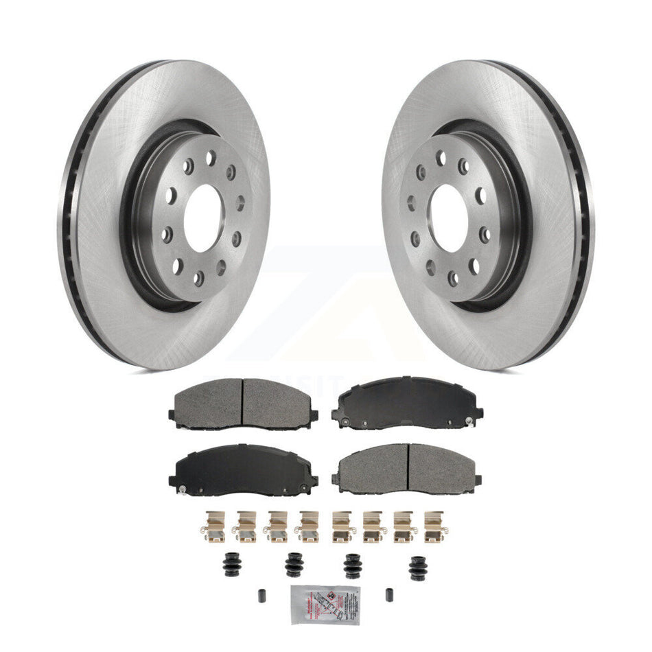 Front Disc Brake Rotors And Semi-Metallic Pads Kit For Jeep Wrangler Gladiator K8A-107209