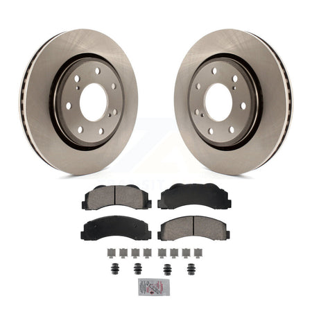 Front Disc Brake Rotors And Ceramic Pads Kit For 2010-2014 Ford F-150 With 7 Lug Wheels K8A-107218