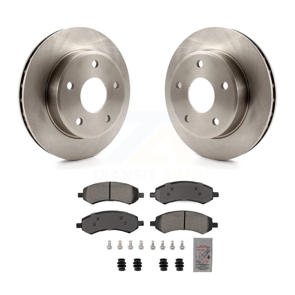 Front Disc Brake Rotors And Semi-Metallic Pads Kit For Dakota Dodge Ram Mitsubishi Raider K8A-107223