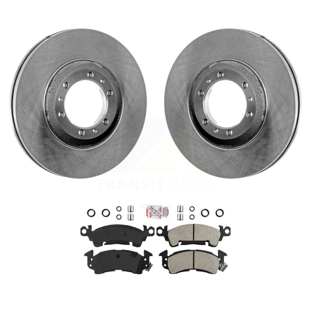 Front Brake Rotors & Semi-Metallic Pad Kit For 1992-1993 Cadillac Commercial Chassis 5.7L K8A-107228