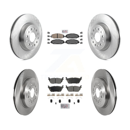 Front Ceramic Rear Semi-Metallic Pads And Disc Brake Rotors Kit For Ram 1500 K8A-107256