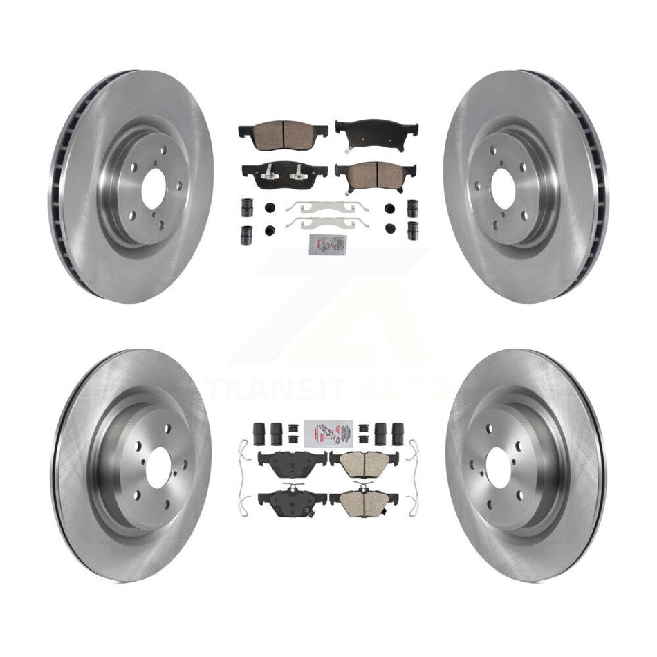 Front Rear Ceramic Pads And Disc Brake Rotors Kit For 2019-2024 Subaru Ascent K8A-107258