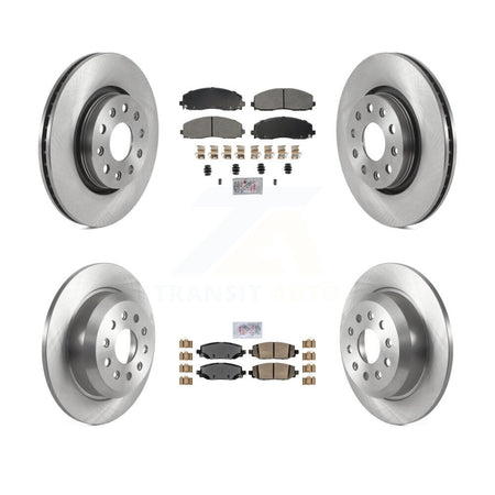 Front Semi-Metallic Rear Ceramic Pad Brake Rotors Kit For 2018-2020 Jeep Wrangler Rubicon K8A-107260