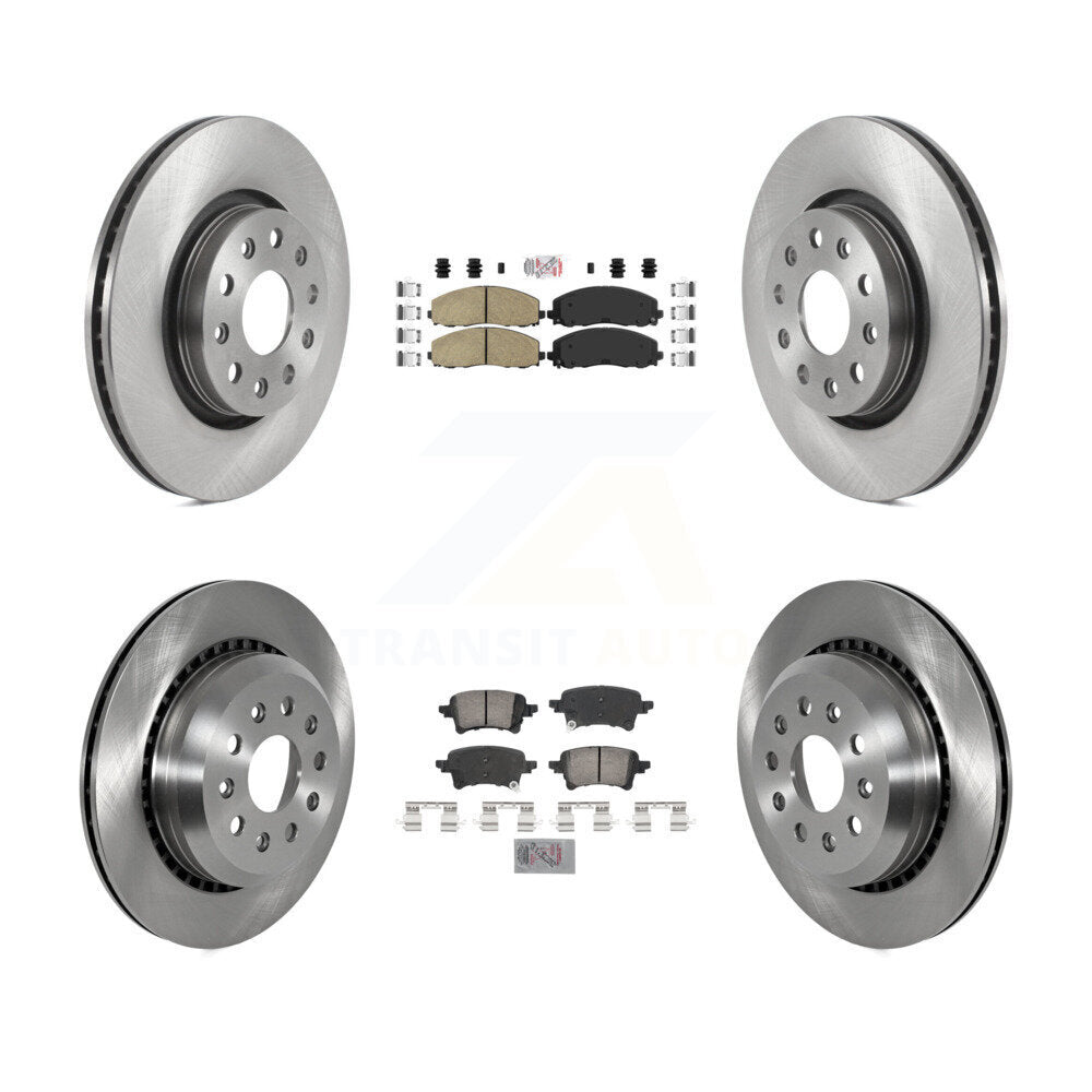 Front Rear Ceramic Pads And Disc Brake Rotors Kit For 2020-2023 Jeep Gladiator K8A-107262