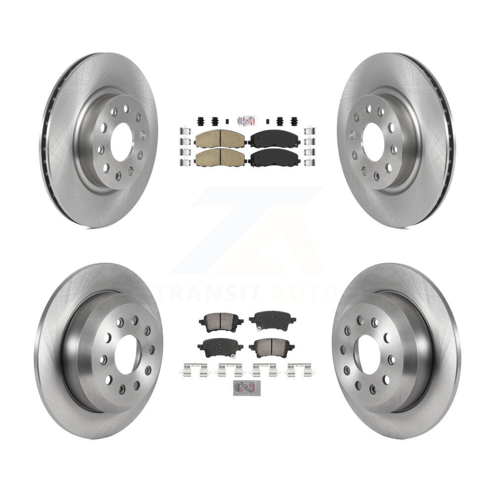 Front Rear Ceramic Pads And Disc Brake Rotors Kit For Jeep Wrangler K8A-107265