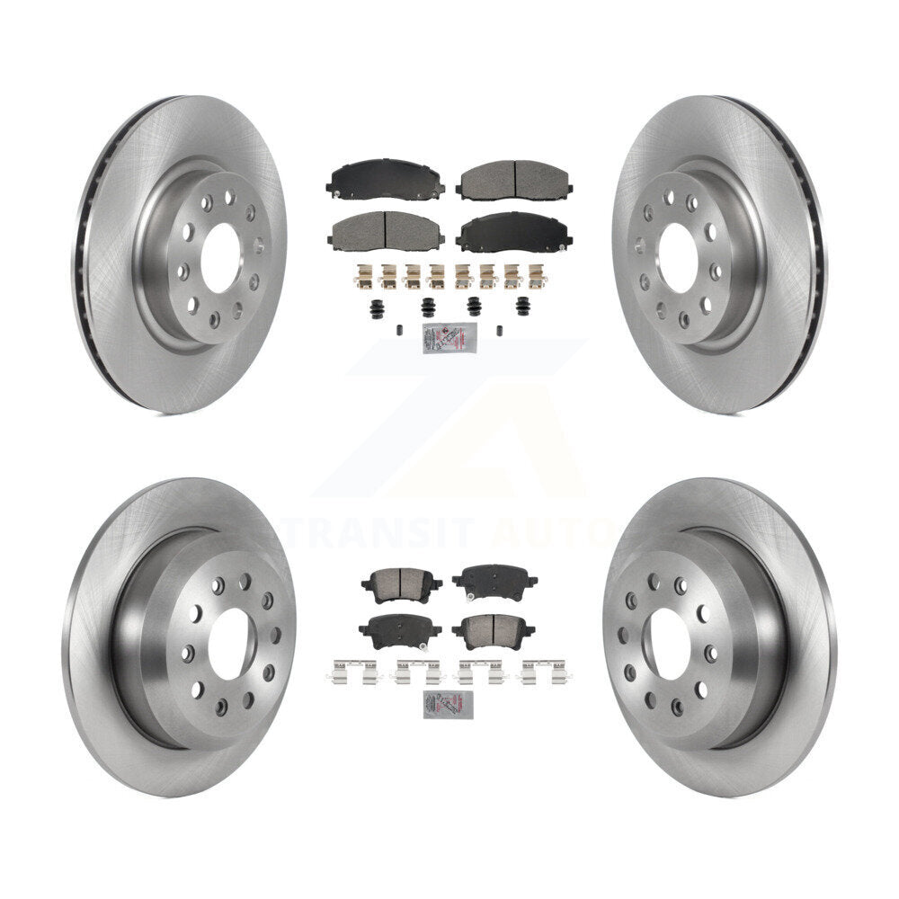 Front Semi-Metallic Rear Ceramic Pads And Disc Brake Rotors Kit For Jeep Wrangler K8A-107267