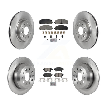 Front Semi-Metallic Rear Ceramic Pads And Disc Brake Rotors Kit For Jeep Wrangler K8A-107267