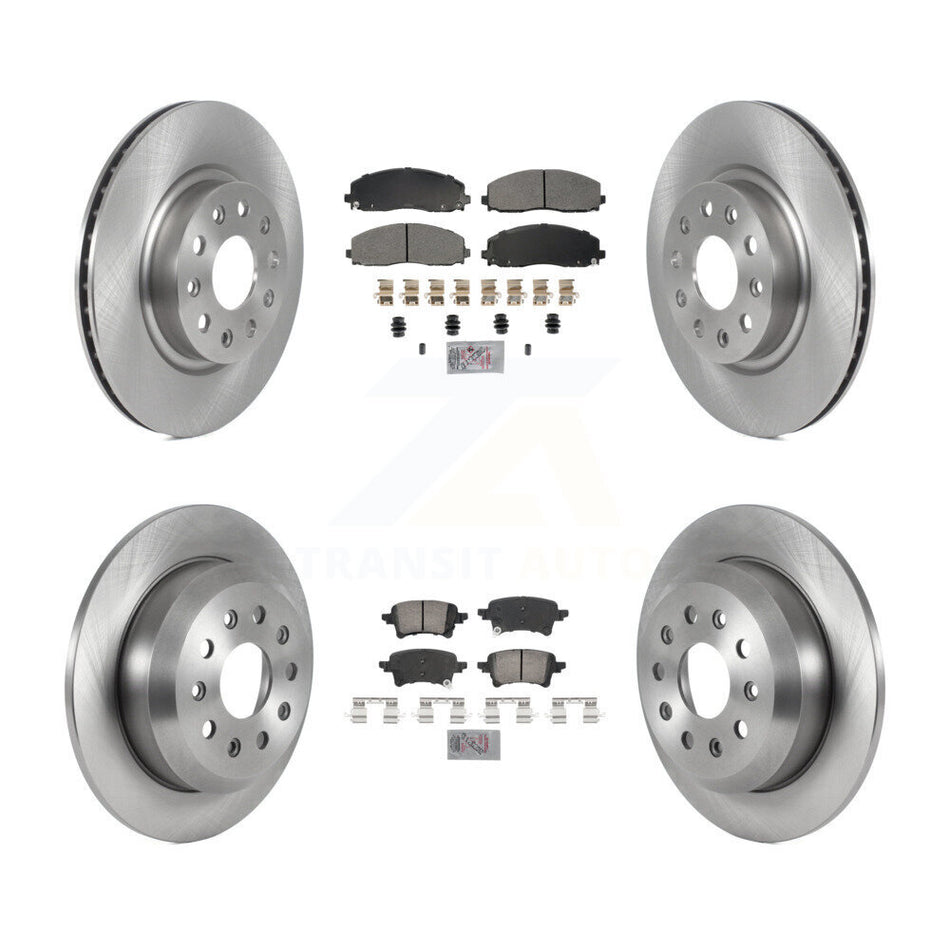 Front Semi-Metallic Rear Ceramic Pads And Disc Brake Rotors Kit For Jeep Wrangler K8A-107267
