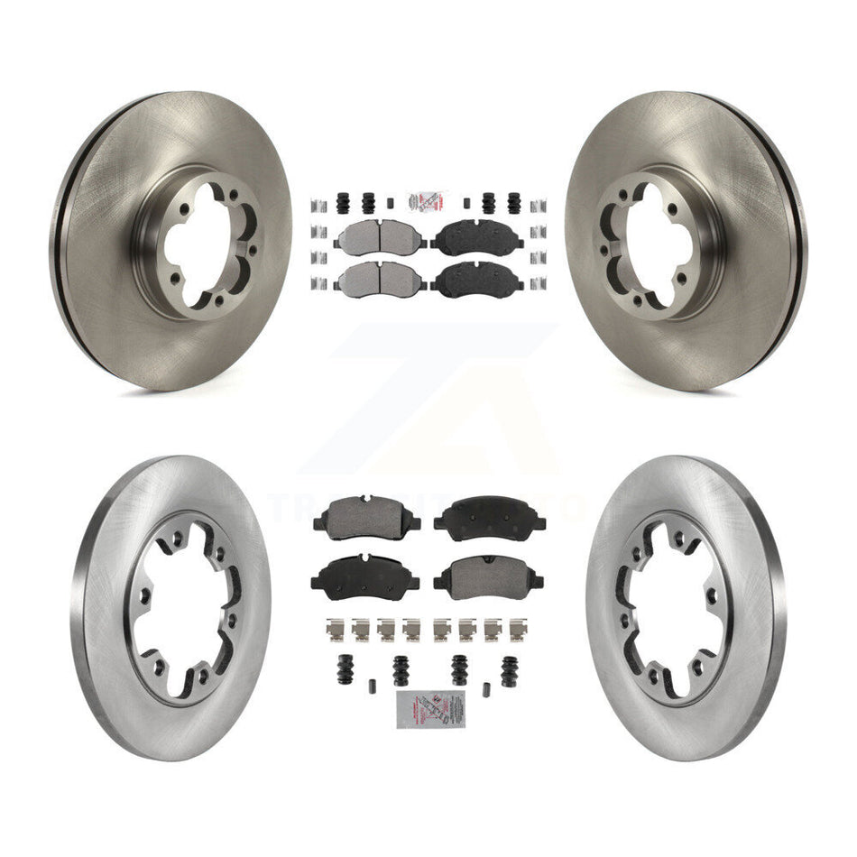 Front Rear Semi-Metallic Pad & Brake Rotors Kit For Ford Transit-350 HD With 6 Lug Wheels K8A-107268