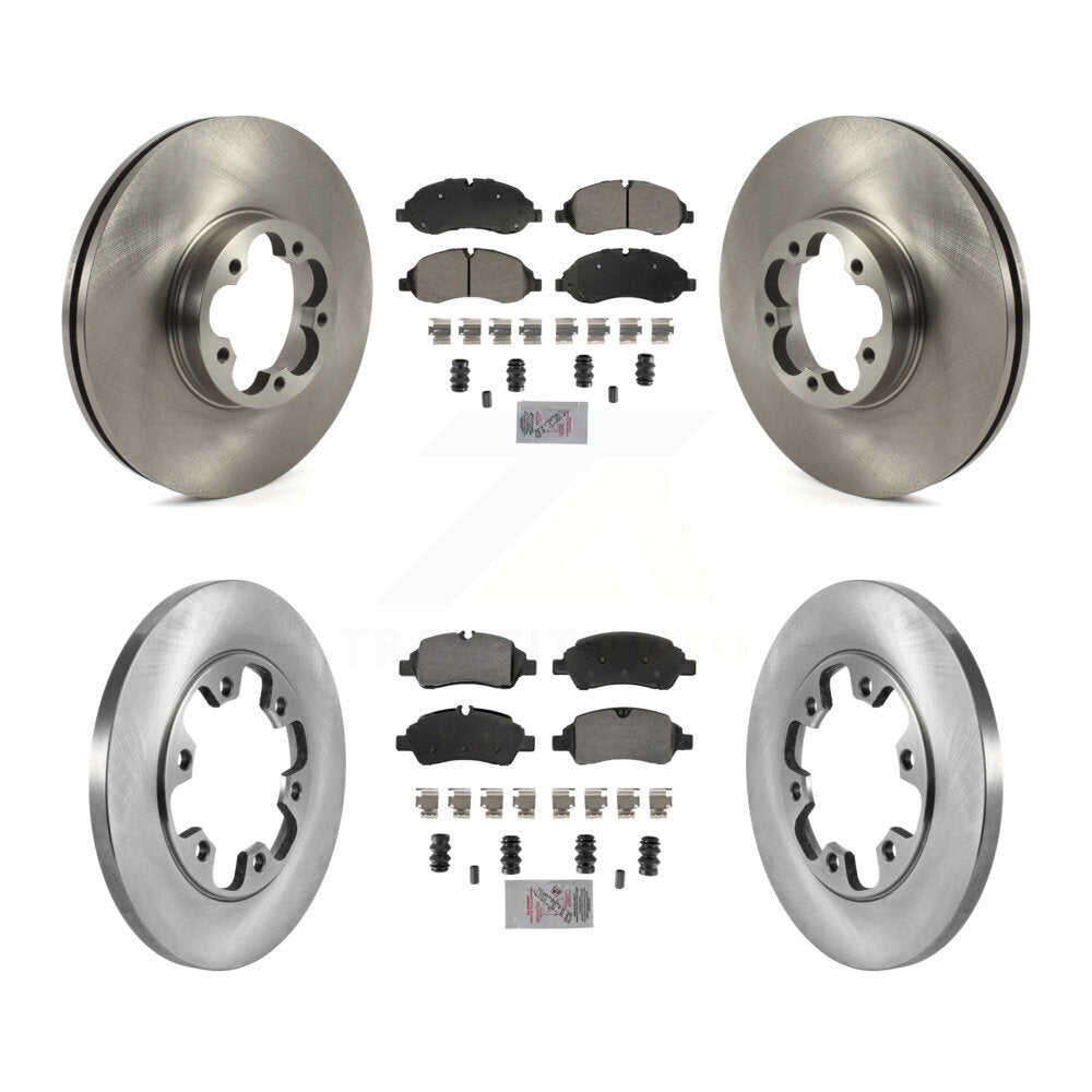 Front Rear Semi-Metallic Pad & Brake Rotors Kit For Ford Transit-350 HD With 6 Lug Wheels K8A-107270