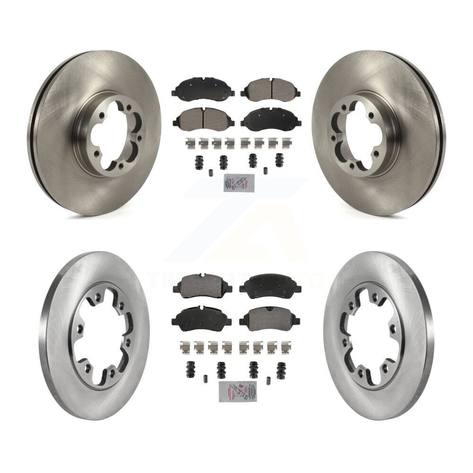 Front Rear Semi-Metallic Pad & Brake Rotors Kit For Ford Transit-350 HD With 6 Lug Wheels K8A-107270