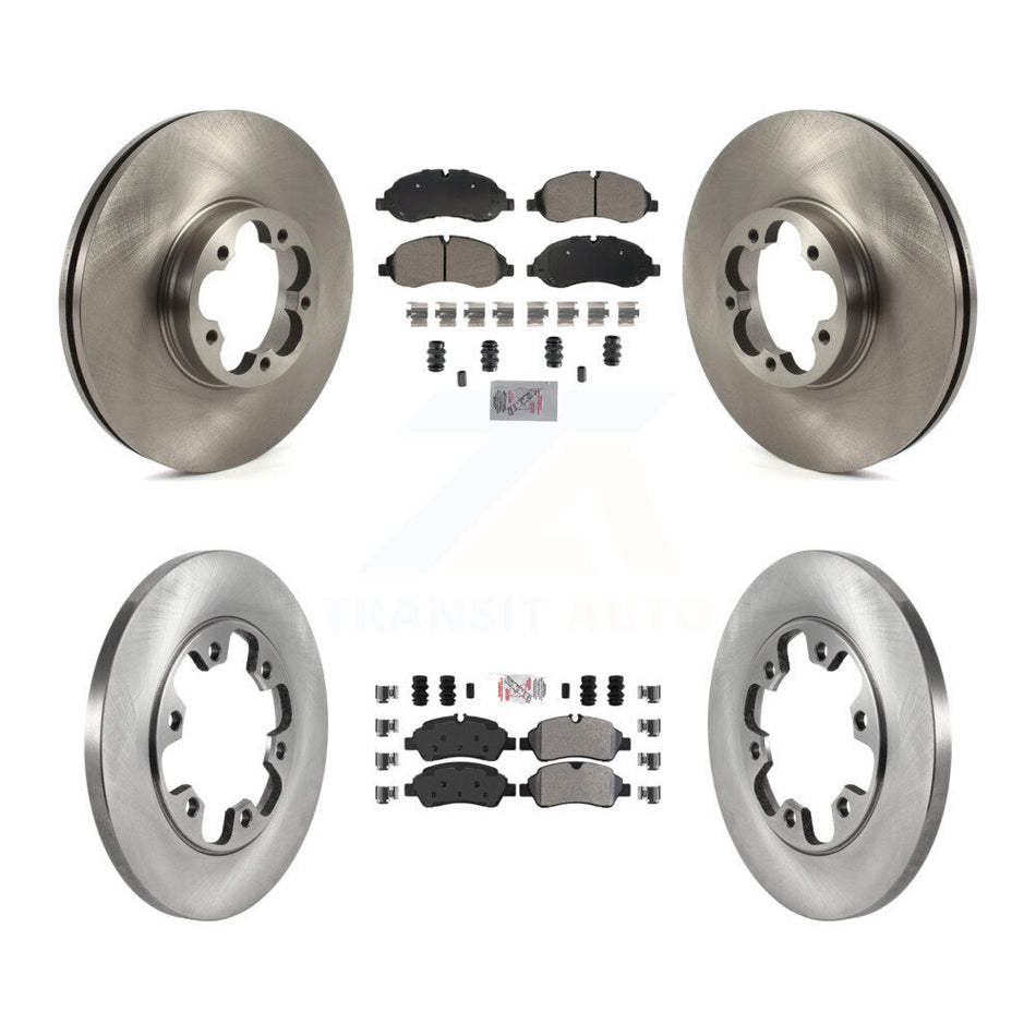 Front Rear Semi-Metallic Pad & Brake Rotors Kit For Ford Transit-350 HD With 6 Lug Wheels K8A-107271