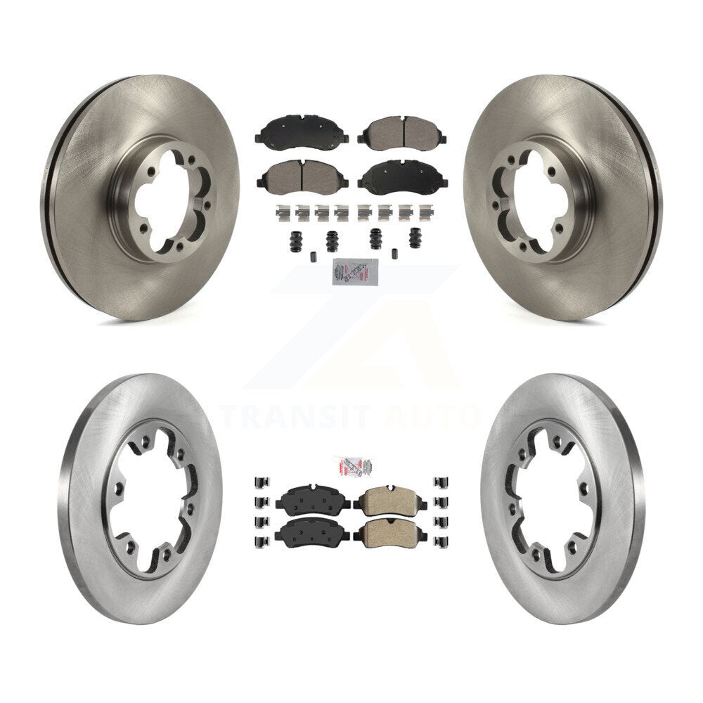 Front Rear Semi-Metallic Pad & Brake Rotors Kit For Ford Transit-350 HD With 6 Lug Wheels K8A-107272