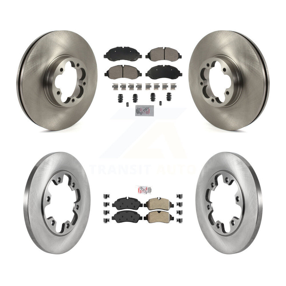 Front Rear Semi-Metallic Pad & Brake Rotors Kit For Ford Transit-350 HD With 6 Lug Wheels K8A-107272
