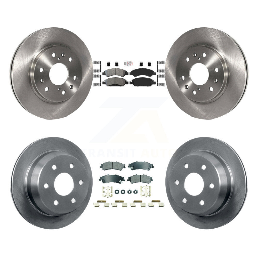 Front Rear Semi-Metallic Pad Disc Brake Rotor Kit For Chevrolet Silverado 1500 GMC Sierra K8A-107282