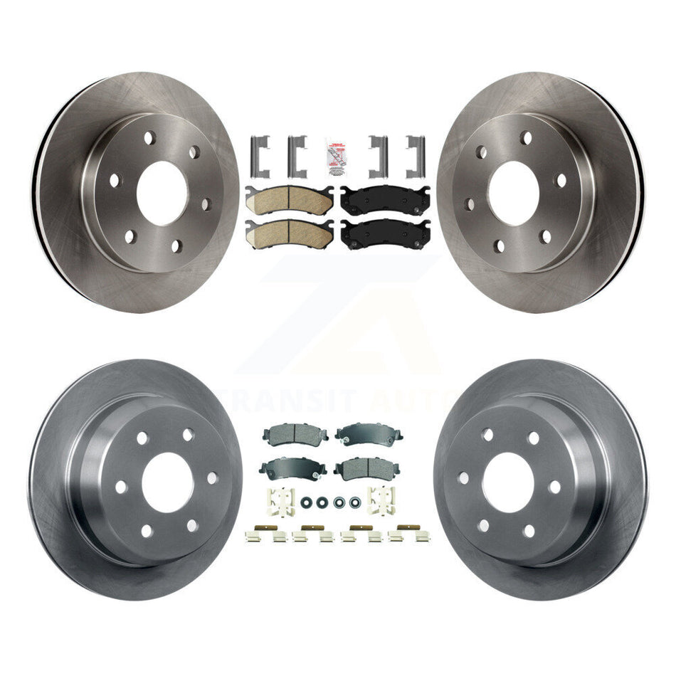Front Ceramic Rear Semi-Metallic Pad Brake Rotors Kit For Chevrolet GMC Silverado 1500 XL K8A-107283