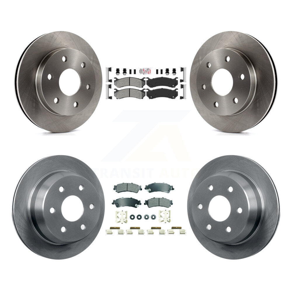 Front Rear Semi-Metallic Pad & Brake Rotor Kit For Chevrolet GMC Silverado 1500 Sierra XL K8A-107284