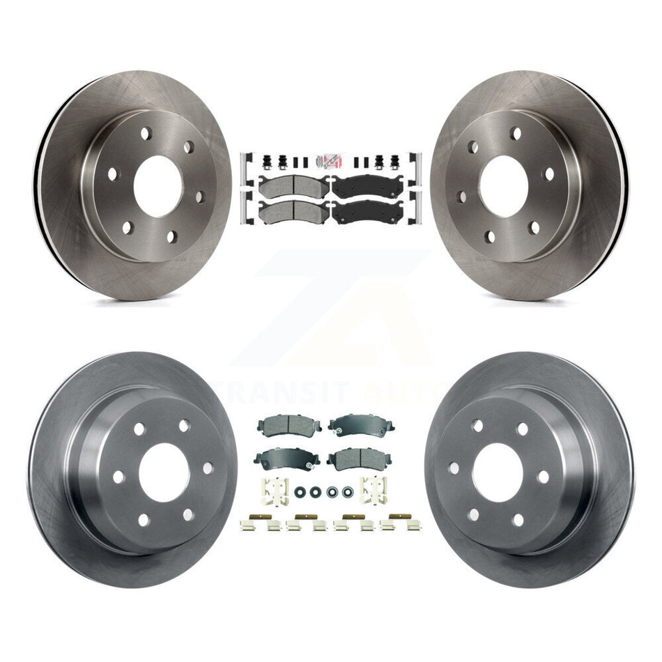 Front Rear Semi-Metallic Pad & Brake Rotor Kit For Chevrolet GMC Silverado 1500 Sierra XL K8A-107284